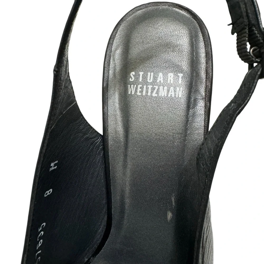 Stauart Weitzman Slingback Round Toe Pumps Sz‎ 8